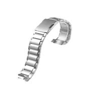 XNJIADVSY Cinturino for orologio in acciaio inossidabile massiccio compatibile con Casio EDIFICE serie EQB-501 EQB-500 EQB-800 cinturino catena in metallo estremità curva 22 mm(Silver)