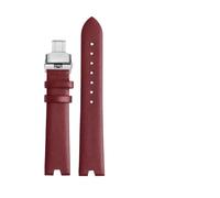 XNJIADVSY Cinturino for orologio in pelle compatibile con Versus Versace Vspci5621 Sci070016 Accessori for cinturino concavo impermeabile resistente al sudore 18mm(Red-steel-B)