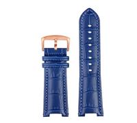 XNJIADVSY Cinturino in pelle con interfaccia di ricambio concava compatibile con il bracciale dell'orologio da donna Folli Follie Rossini Casio King(Blue RG pin,20.12mm)