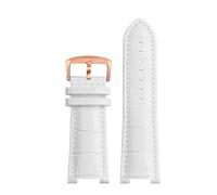 XNJIADVSY Cinturino in pelle con interfaccia di ricambio concava compatibile con il bracciale dell'orologio da donna Folli Follie Rossini Casio King(White RG pin,20.12mm)