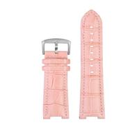 XNJIADVSY Cinturino in pelle con interfaccia di ricambio concava compatibile con il bracciale dell'orologio da donna Folli Follie Rossini Casio King(Pink Silver pin,18.9mm)