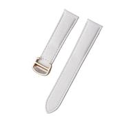 XNJIADVSY Cinturino in pelle di pecora compatibile con i modelli Must London Solo in da uomo e donna Cartier(Olive green gold,21mm)