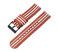 XNJIADVSY Cinturino in tela di nylon da 20 mm e 22 compatibile con MoonSwatch Universal Outdoors Sport Woven Watch Band Swatch X Blancpain Five Oceans(Orange white02,22mm)