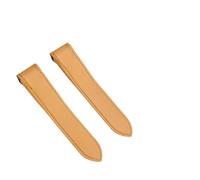 XNJIADVSY Compatibile con Cartier Sandoz 100 cinturino in pelle di mucca Santos impermeabile for orologio in da uomo e donna 23 mm morbido braccialetto blu(Khaki-no clasp,20mm)