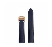 XNJIADVSY Compatibile con il cinturino in nylon Cartier Key Must da uomo e donna London Solo in pelle fondo 16 18 20 mm, nero blu(Blue-rose gold,18mm-width)