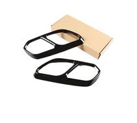 XNJIADVSY Compatibile con Touareg CR7 2018 2019 2020 2021 in Acciaio Inox Nero for Auto, Copertura Decorativa for Tubo Posteriore Sinistro e Destro.(Blakc)
