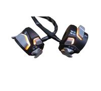 XNJIADVSY Set di comandi manubrio universale for moto da 7/8 '' 22 mm con retroilluminazione a LED compatibile la spia segnalazione abbaglianti/anabbaglianti(Orange)