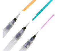 XNJIHWA 3Pcs Pennello Acqua Pennello con Serbatoio Acqua Acquerelli Pennelli Penna Acquerello per Colori ad Acquerellabili l'arte e il Disegno