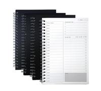 XNJIHWA 4 Pezzi Agenda Giornaliera Manuale to Do List Notebook Organizer personal Tempo Blocco Note a spirale Quaderno 100 pagine / 50 fogli, 19 x 13 cm