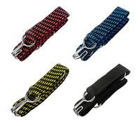 XNJIHWA 4 Pezzi Corda Elastica con Gancio Piatte Elastici con Ganci 1M Tenditori Cinghie Elastiche Regolabili per Carrello,Portapacchi,Bicicletta,Moto,Campeggio