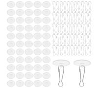 XNJIHWA 55 Pezzi Ganci Adesivi da Soffitto con 55 pezzi Gancio in Metallo Ganci Adesivi Trasparenti Senza Perforazione Ganci in Plastica per Appendere Decorazioni Tiene Fino a 1.5kg