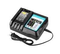 XNJTG 18V 6A Caricabatterie per Makit DC18RC Caricatore rapido compatibile con Makit batterie 18V BL1850 BL1860 DC18RD DC18SF