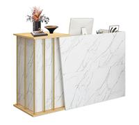XNKLPY Bancone Reception Accoglienza, Banco di Vendita con Cassetti Serratura, Bancone Cassa per Negozio Abbigliamento, Banco Reception Ufficio per Aziendali, Hotel, Sale B 120cm