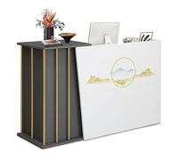 XNKLPY Bancone Reception Accoglienza, Banco di Vendita con Cassetti Serratura, Bancone Cassa per Negozio Abbigliamento, Banco Reception Ufficio per Aziendali, Hotel, Sale C 120cm