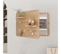 XNKLPY Copri Quadro Elettrico Coperchio Decorativo per Scatola Contatori con Ripiano Coperchio in Legno per Scatola Fusibili, Piastra di Copertura per Interruttore Copri Cassaforte A 55x45cm