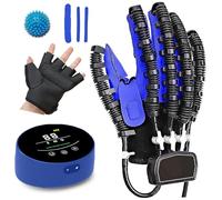 XNKLPY Guanti Robot per Riabilitazione delle Mani, Mano Fisioterapia Attrezzi per Ictus Emiplegia, Guanti per Artrite Protezione per Tutore per Raddrizzare Le Dita(Size:Right XL,Color:Blu)
