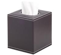 XNONE Porta fazzoletti in Pelle,Quadrata Porta Fazzoletti,Scatola Fazzoletti Moderne,Boden verstärkt mit Magneten,passend für Haus,Hotel, Restaurant,Büro,Auto,Marrone