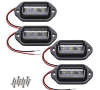 Xnourney 4PCS LED luce della targa, 12V-24V DC impermeabile lampada della targa, per camion SUV rimorchio Van RV barche come passo luce di cortesia, cupola/luci del carico o sotto la luce del cofano