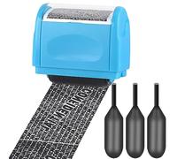 Xnourney Timbro a rullo per protezione dei dati ampi, protezione contro il furto di identità, timbro a rullo riservato con 3 ricariche, blocco informazioni, per la sicurezza degli indirizzi di