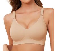 Xnova Donna Reggiseno Senza Ferretto con Cuscinetti, Stretch Leggero Reggiseni di Base Spalline Regolabili Senza Schienale, Comfort Intimo Bralette Invisibile Elasticizzato