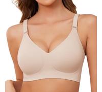 Xnova Donna Reggiseno Senza Ferretto con Cuscinetti, Stretch Leggero Reggiseni di Base Spalline Regolabili Senza Schienale, Comfort Intimo Bralette Invisibile Elasticizzato