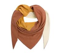 Xnova Sciarpa Donna Triangolo Caldo Cotone Morbido Leggero, Confortevole Coprispalle a Maglia Scialle Foulard Elegante Multifunzionale Wrap Autunno Invernale 120 * 200cm (Rosso mattone-giallo-beige)
