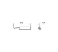 XNT 4 Punta Weller, Rotonda, Inclinata, 1.2mm