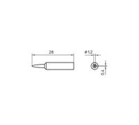 XNT K Weller Punta, Chisel, 1.2mm