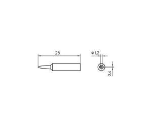 XNT K Weller Punta, Chisel, 1.2mm