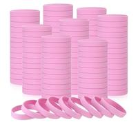 Xnuiasqe 100 Pezzi di Braccialetti Elastici In Silicone Vuoti per Uomini Donne Adolescenti Regali Studenti Forniture per Feste Sportive,A