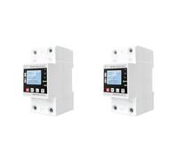 Xnuiasqe 2X 63A TUYA WiFi Smart Earth Leakage Over Under Voltage Protector Relè Interruttore Automatico Timer Powers KWh Meter