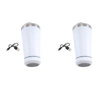 Xnuiasqe 2X Bicchiere Termico USB da 16 Oz Bluetooth Bicchiere Riutilizzabile nel Acciaio Inossidabile Un Doppia Parete Bicchiere da Birra Isolato da 473 Ml con Apri