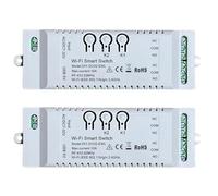 Xnuiasqe 2X Interruttore Intelligente WiFi 2CH Timer DIY 7-32V 2.4G WiFi+RF433+BT Modulo Domotico per Home IFTT