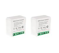 Xnuiasqe 2X Mini Interruttore Relè Smart WiFi, Modulo Interruttore Luce Timer DIY Applicazione Smart Life/Tuya, Wireless