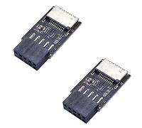 Xnuiasqe 2X Scheda Madre USB2.0 9Pin Un TYPE-C A-KEY Convertitore Connettore Anteriore USB3.2 TYPE-E Interface Header Adapter