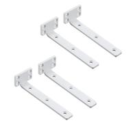 Xnuiasqe 4 Pacchetti Mobili A Scaffale Mobile da 6 Pollici, Staffe Industriali A L Industriale Supporto per Scaffali In Metallo Nascosto