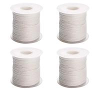 Xnuiasqe 4 Rotolo 200 Piedi/61 Metri Bianca Candela nel Cotone Tessuto per Candele DIY Materiale per Fumo