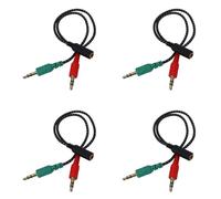 Xnuiasqe 4X Splitter per Cuffie per Computer, Adattatore per Auricolari per PC Audio e Microfono, 3,5 mm Femmina A Doppio 3,5 mm