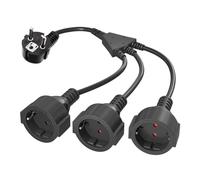 Xnuiasqe Adattatore A Tripla Spina del di Alimentazione Della Spina UE Ideale per il Computer e L'Uso Domestico