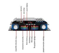 Xnuiasqe Amplificatore Audio Bluetooth per Auto Ad Alta Potenza da 60 W A 4 Canali Mini Ricevitore Audio Stereo Hi-Fi per la Modifica 'Audio 'Auto Casa