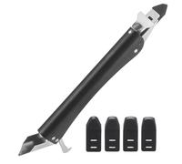 Xnuiasqe Kit Utensili per Stuccatura In Acciaio Inossidabile 4 In 1 con 5 Guarnizioni In Silicone, Strumento per la Rimozione Delle Fughe e la Rimozione del Mastice.