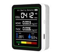 Xnuiasqe MT05 USB USB Monitoraggio di Qualità 'Aria Interna Monitor CO2 METER TVOC HCHO Temperatura Tester Rilevatore CO2 White White