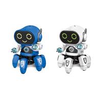 Xnukaw Robot Giocattolo in Plastica con Sei Artigli Che Balla e Canta per | Movimento Flessibile del Braccio a 90°, Telaio Mobile, qualità del Suono Chiara, Giocattolo Elettrico per il Gioco Al Chiuso