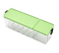 Xnukaw Scatola Portaoggetti per Cavi, Design Portatile Completamente | Custodia in Plastica Antipolvere, Fermacavo Multiscomparto, Uso su Scrivania o Borsa, 13,2 X 4,2 X 3,5 Pollici
