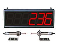 XNXYSMKJ Contatore con sensore Laser, contatore con Schermo a 6 cifre, Display Digitale a LED per Nastro trasportatore, Linea di Produzione, conteggio Fino a 999999, Facile Installazione (4inch)