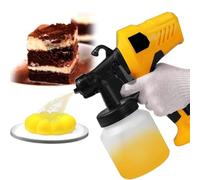 XNXYSMKJ Pistola a spruzzo elettrica per Torte da 500 W, Bottiglia da 800 ml e 3 Modelli, per la Decorazione del Cioccolato/spruzzatura Industriale