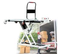 XNZJHPP Piattaforma elevatrice idraulica, Tavolo elevatore Elettrico a Forbice Singola con 4 Ruote, Carrello elevatore Idraulico Elettrico a Bordo, capacità 270 kg, Altezza di Sollevamento 102 cm