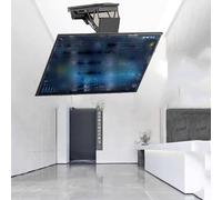 XNZJHPP Staffa TV motorizzata Ribaltabile 0-85°, Sollevamento TV Nascosto, Supporto da soffitto per TV Elettrico con Telecomando e Controllo dell'interruttore