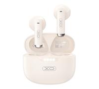 XO, Auricolari Wireless TWS Bluetooth 5.4 con Custodia Ricarica IPX4, Beige