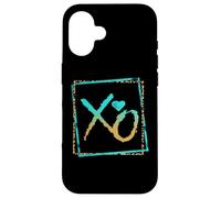 XO Hugs and Kisses San Valentino stampa leopardata regalo per lei Custodia per iPhone 16